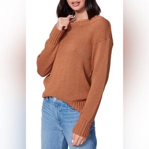 Beautiful Paige Bea Boatneck Sweater in Soft Camel